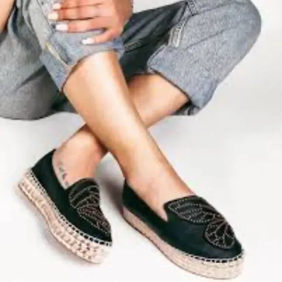 Sophia Webster Butterfly Platform Espadrille Flats size 36